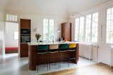 The entire kitchen was moved from its previous poky nook into the former dining area. Countertops totalled €6.6K, while fixtures (together with those in the bathroom) came to €11K.