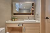 The primary ensuite follows the same principle as the rest of Permeable Residence: a delicate interplay of concealing and revealing.