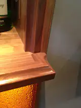 Custom molding Detail on Back Bar