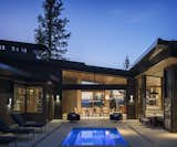 The Nest - pool/hot tub at dusk