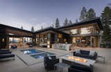 The Nest - fireside on the outdoor deck with pool and hot/tub
