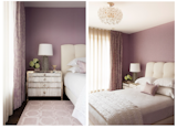 The lavender room was designed for the couple’s daughter who had a passion for purple hues. Mark Weaver created a delicate, warm lavender room for her.