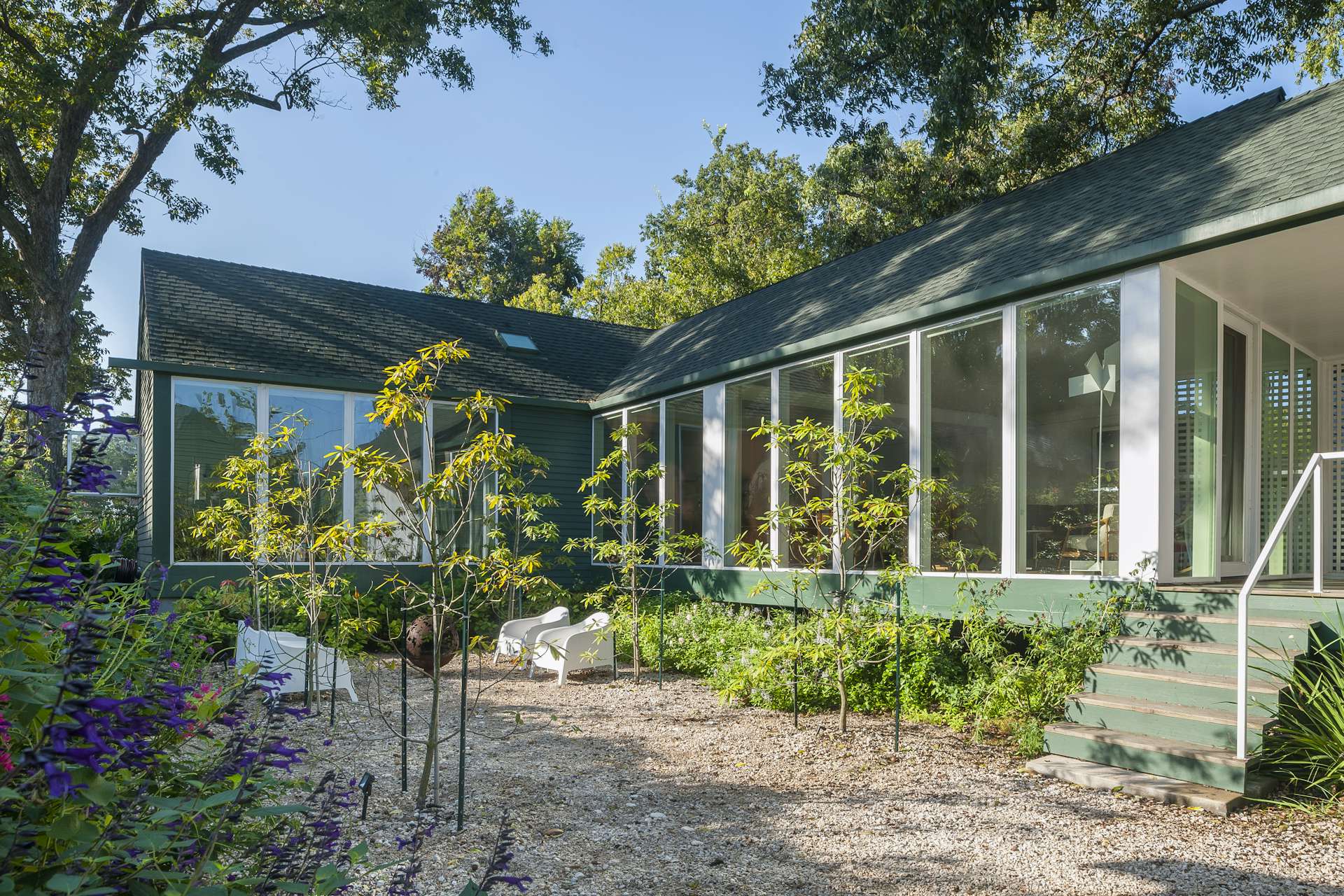 Photo 1 of 11 in This Charming Green Gable Home in Houston Is Pure “Spatial Magic” Dwell