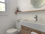 Bathroom.
Custom shelving and cabinetry.
