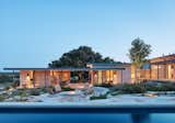 Jobe Corral Architects River Ranch house exterior shot, featuring patio and pool.