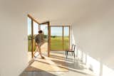 The vestibule is the entry point, and it also separates the sleeping area of the house from the communal areas.