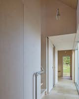 All the doors slide instead of swing. “The doors are just part of the wall when they open,” says Sævarsson. “It’s a joy for me that the carpenters made it happen.”