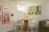 Paintings of Seattle’s top basketball players add some local flavor to the home’s ADU.