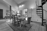 Before: A pre-renovation look at the dining room...and a nearby spiral staircase. 