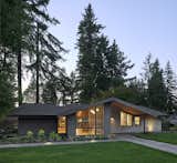 The T&G fine line exterior siding was stained a custom color.