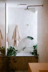 Tiles were an important component of this project: $15,000 was spent on tilework throughout the two phases. 