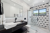 Guest Bath with bespoke details.