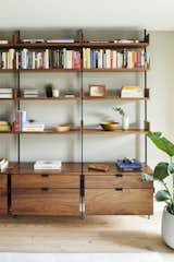 Master bedroom custom shelving detail