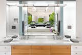 MASTER BATHROOM- BACKYARD MIRROR REFECTION THRU WINDOW