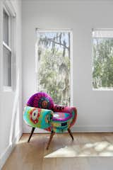 Bedroom, Light Hardwood Floor, Recessed Lighting, and Chair  Photo 13 of 44 in The Red Cabin by Maureen Rivas