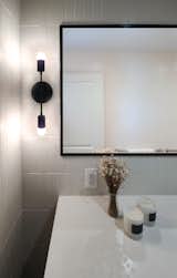 Bath Room, Undermount Sink, Wall Lighting, and Ceramic Tile Wall Bathroom vanity detail  Photo 13 of 14 in H House by STUDIO OCRA