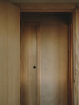 Walls such as this one were made of cellulose fiber panels with natural clay coverings.