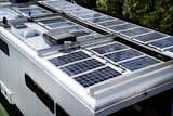 Living Vehicle’s luxury trailers utilize rooftop solar panels.