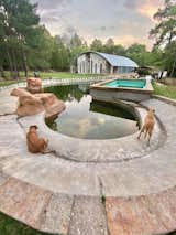 Outdoor, Back Yard, Trees, Large Pools, Tubs, Shower, Grass, and Concrete Pools, Tubs, Shower  Photo 3 of 5 in The Water Castle by Julia Vang