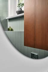 Bath Room, Wood Counter, and Ceramic Tile Wall Bathroom  Photo 20 of 20 in Apartment in a modernist building from the 1950s by Michal Martynowski