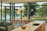 Kitchen and dining looking out to landscape