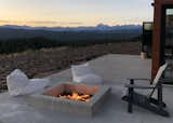 Modern concrete gas fire pit to enjoy the sunsets and starry nights.