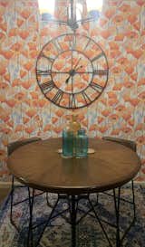 Brightening up the Dining room with some California poppies & and an oversized clock