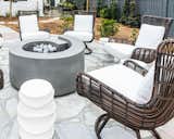 Custom concrete fire place