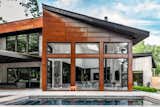 The black-bottom pool and aging corten fascia