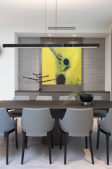 Gables Residence - Dining Room with painting by Axiom Fine Art - Tempering Elements