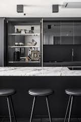 B+G Design Miami Kitchen in Black & White with Coffee Bar 