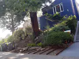 A "before" photo."   We liked all the parklets that sprung up recently to allow outdoor dining.  More than that, we liked the idea of reclaiming our hardscape for usable space and social distance conversations with neighbors and friends.