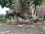 New Seating Installation at Moore-Jackson Community Garden, October 2020.