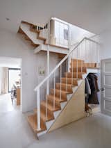 the new staircase with the new introduced split level