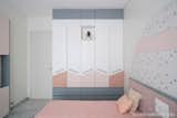 The kids room wardrobe - 
The tri - angular lines excite and bring life to the units. They definitely tell you a story. 