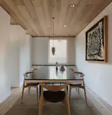 Dinning room with black marquina marble table