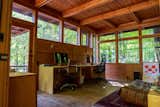 Office, Study Room Type, Desk, and Light Hardwood Floor Interior of separate tree top studio  Photo 3 of 15 in The Shirakaba House by Jimi Filipovski