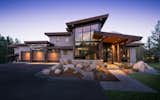 Modern architectural style with warm finishes to compliment mountain setting