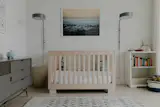 The nursery was designed to be a simple and soothing environment.