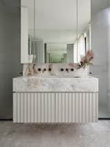 Bath Room and Marble Counter Upstairs bathroom  Photo 3 of 16 in Family home in blush and bronze tones by Smac Studio
