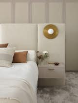 Bedroom, Bed, Wardrobe, Wall Lighting, and Night Stands Master bedroom  Photo 5 of 16 in Family home in blush and bronze tones by Smac Studio