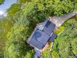 Overhead view highlighting its natural and private setting.