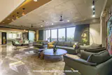 Open Plan Layout with 60' of Length connecting Drawing Room, Dining, and Kitchen