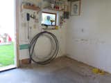 Before photo. We had previously installed an old stained glass window.