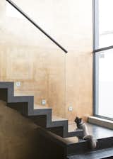 Staircase, Metal Railing, Wood Tread, and Glass Railing Staircase  Photo 14 of 32 in Welgedacht Villa by Jenny Mills Architecture & Interiors