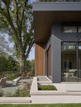 The rear of the home opens to a restored prairie.