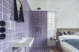 Bath Room, Ceramic Tile Wall, Ceramic Tile Floor, and Open Shower  Photo 9 of 9 in House B. by smartvoll Architekten