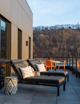 Patio overlooking downtown Pittsburgh.