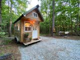 Built on top of an old RV trailer, Rocco is a a tiny house built with over 95% repurposed, reclaimed, recycled, salvaged, and second-hand materials.