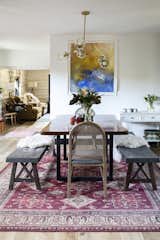 Kitchen - antique live-edge table, reinvented with iron legs from Etsy 